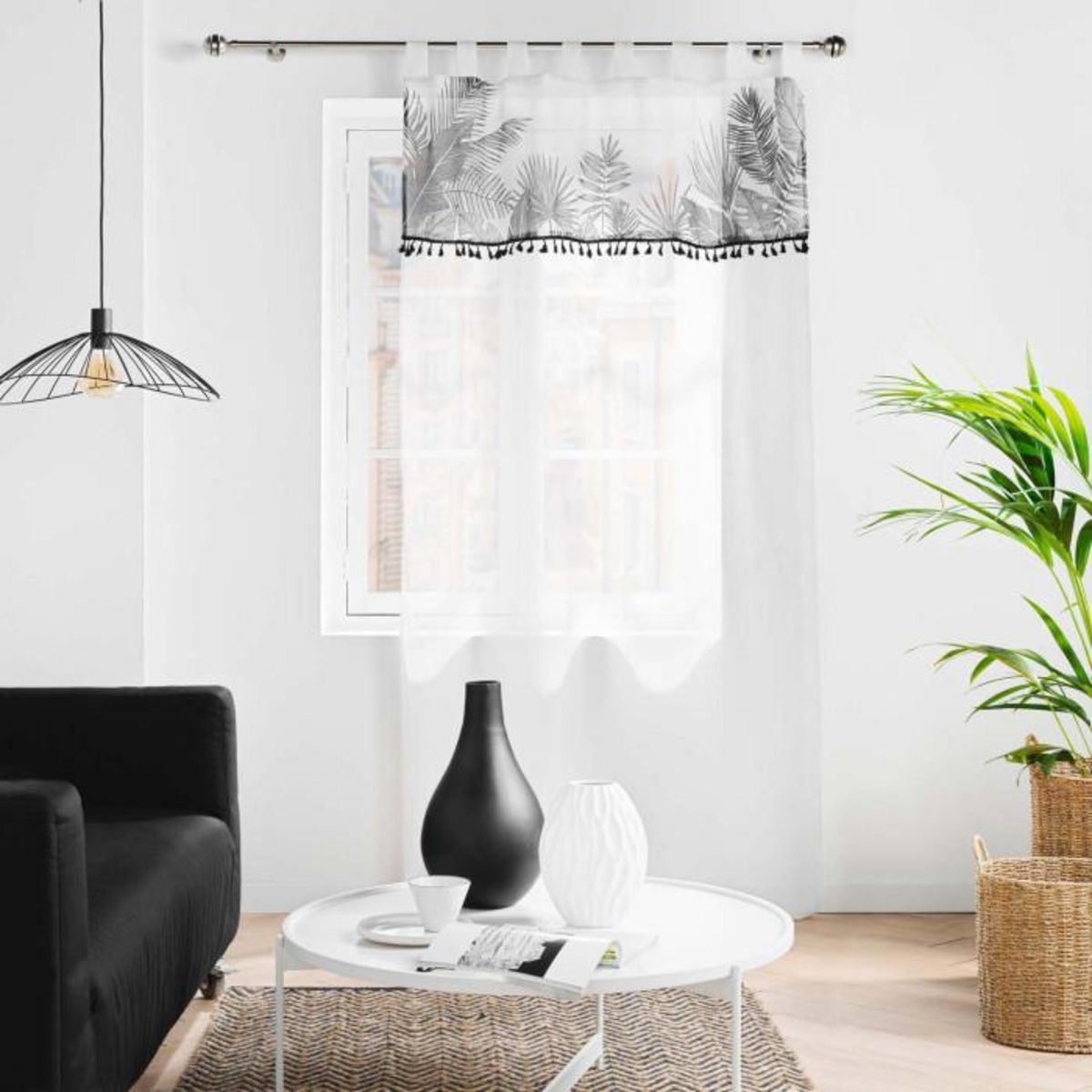 Paris Prix Rideau Voilage à Passants  Palmira  140x240cm Blanc