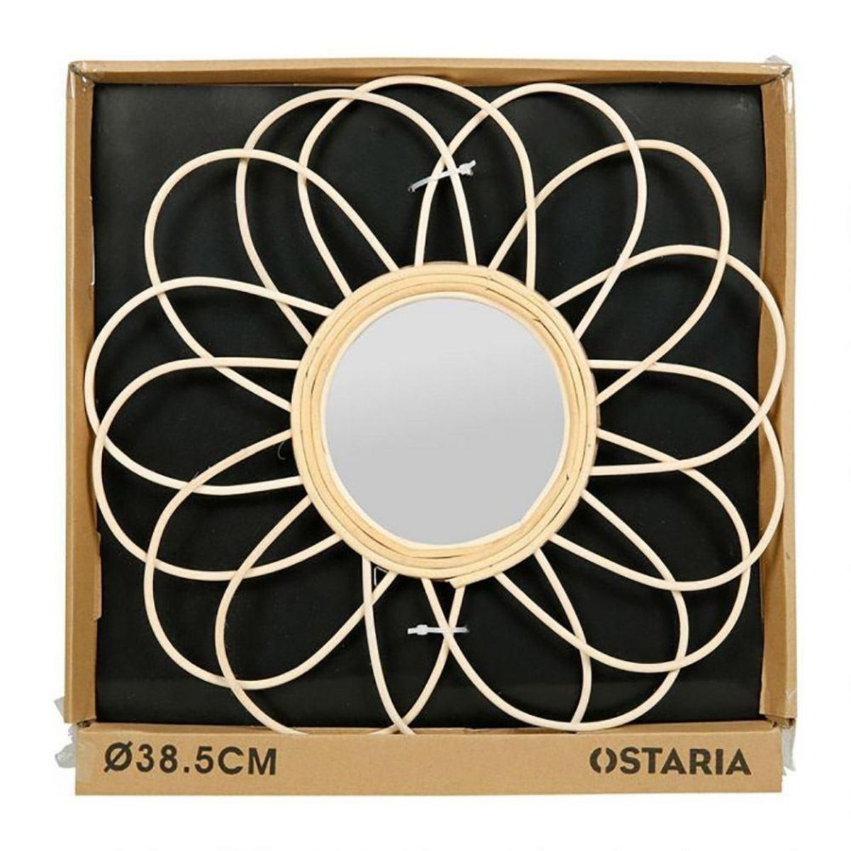 OSTARIA Miroir marguerite rotin D38.5