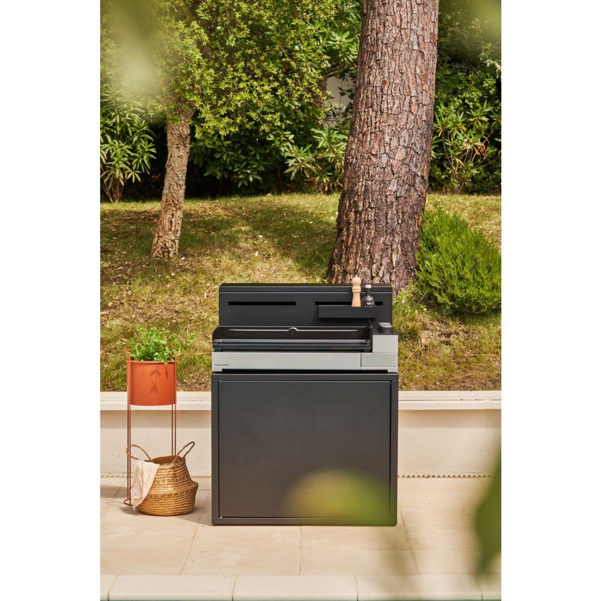 FORGE ADOUR Plancha gaz Premium 75 Inox 3 brûleurs à poser 75.5x41 cm