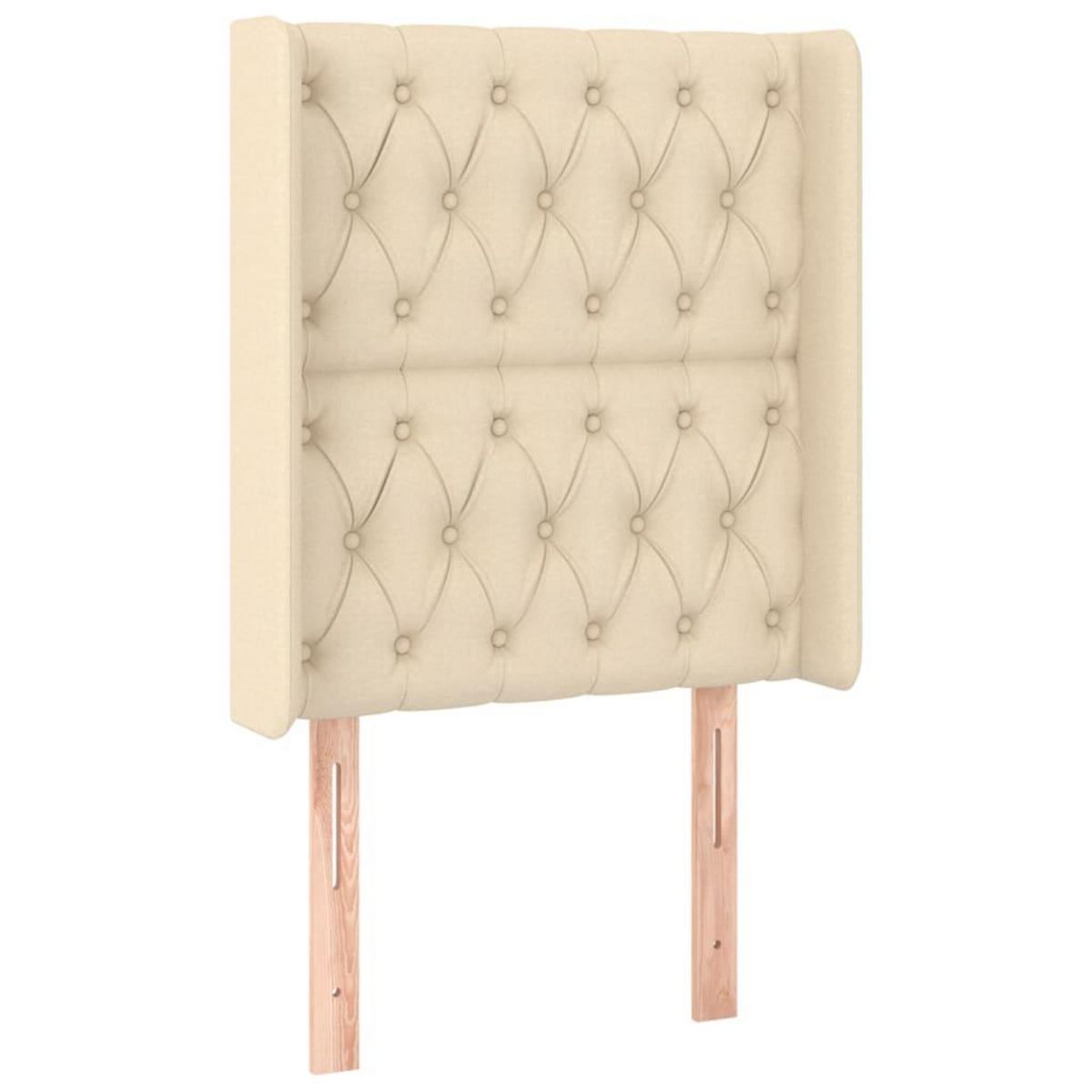 VIDAXL Tete de lit avec oreilles Creme 83x16x118/128 cm Tissu