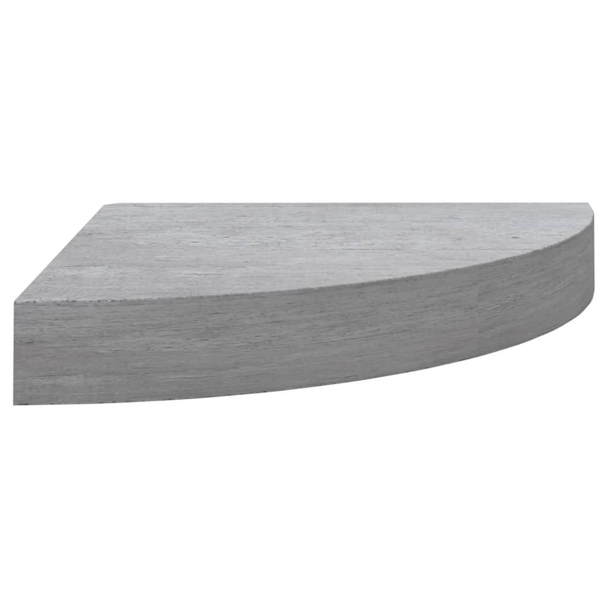 Voir la diapositive 2 : VIDAXL Etagere d'angle murale Gris beton 25x25x3,8 cm MDF