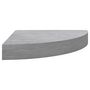 Voir la diapositive 2 : VIDAXL Etagere d'angle murale Gris beton 25x25x3,8 cm MDF