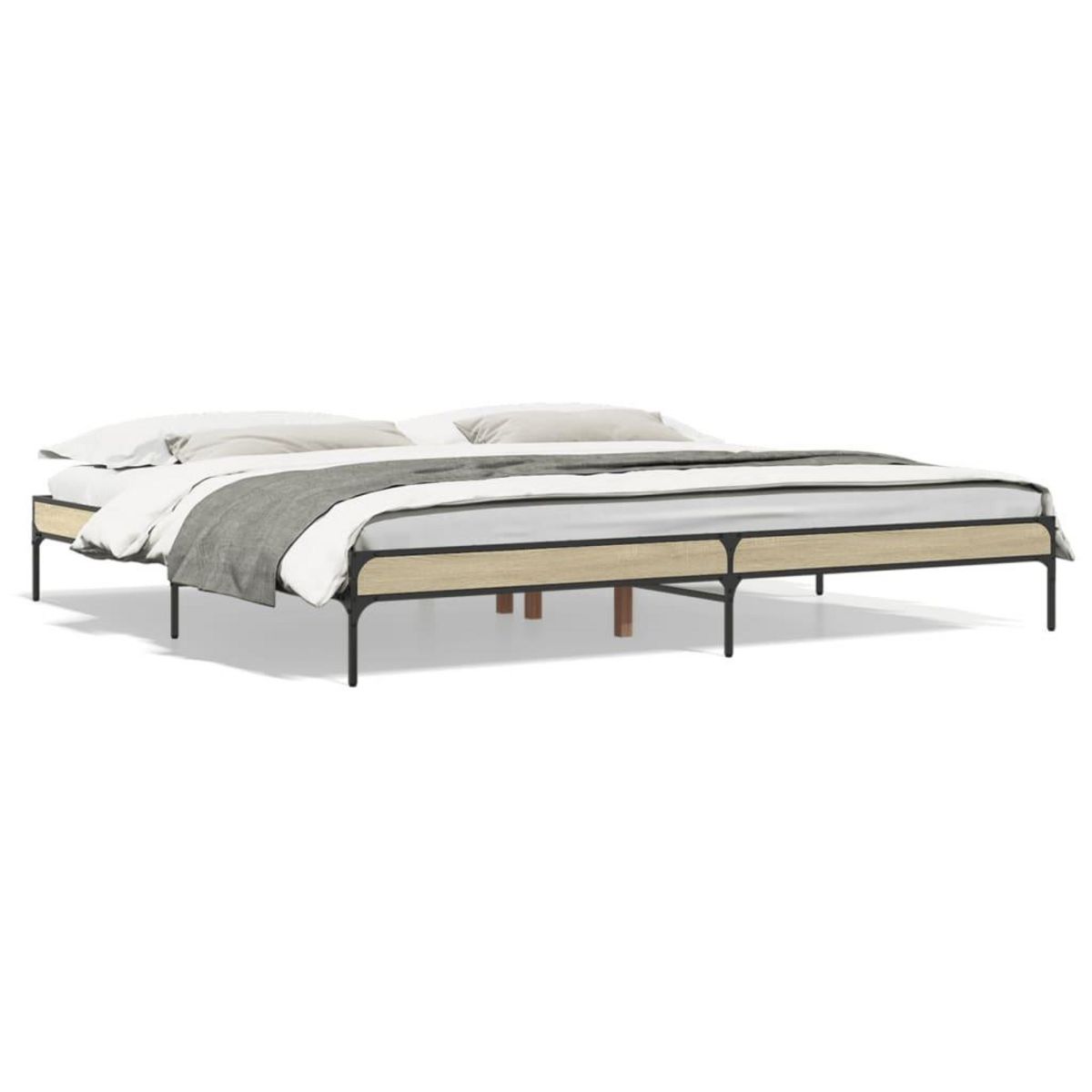 VIDAXL Cadre de lit sans matelas chene sonoma 200x200 cm