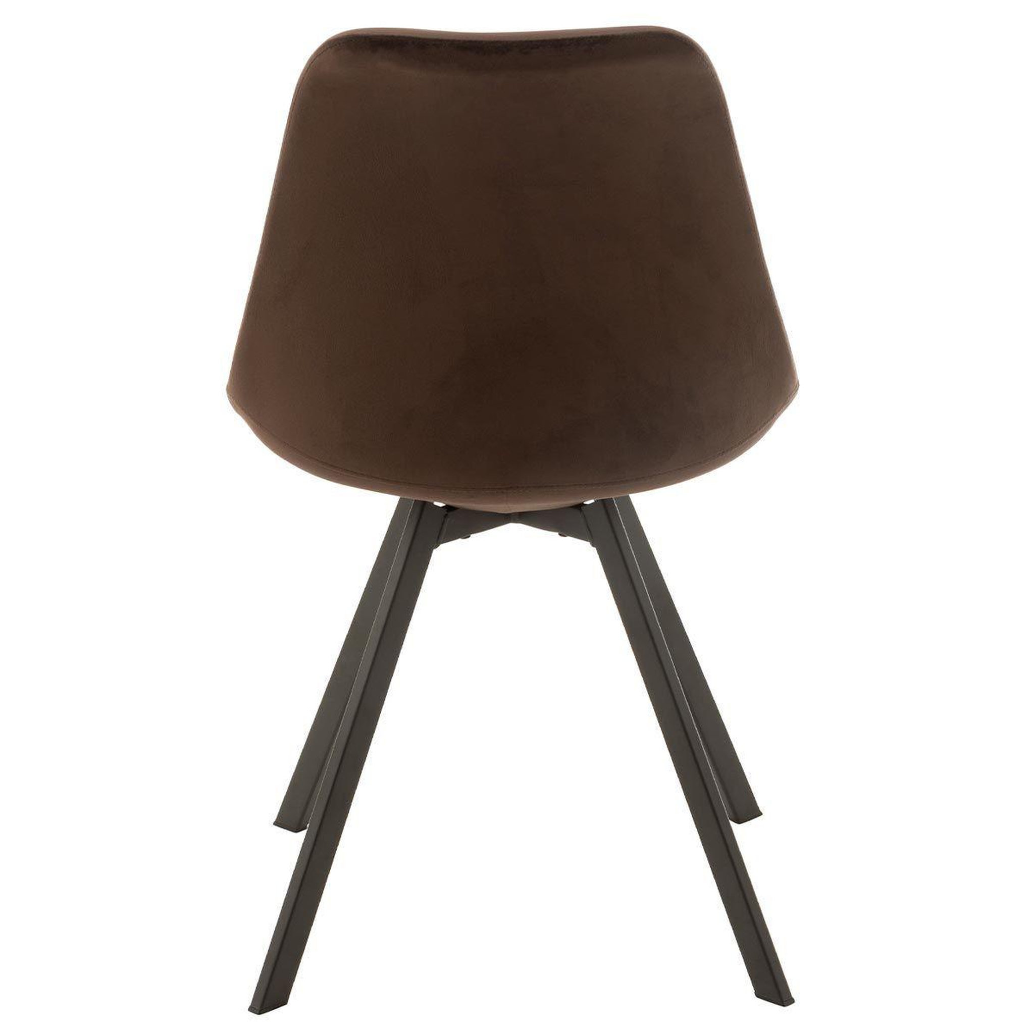 Voir la diapositive 4 : J-LINE Chaise design  hélène  84cm marron foncé