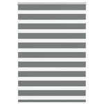 VIDAXL Store zebre gris fonce largeur du tissu 110,9 cm polyester