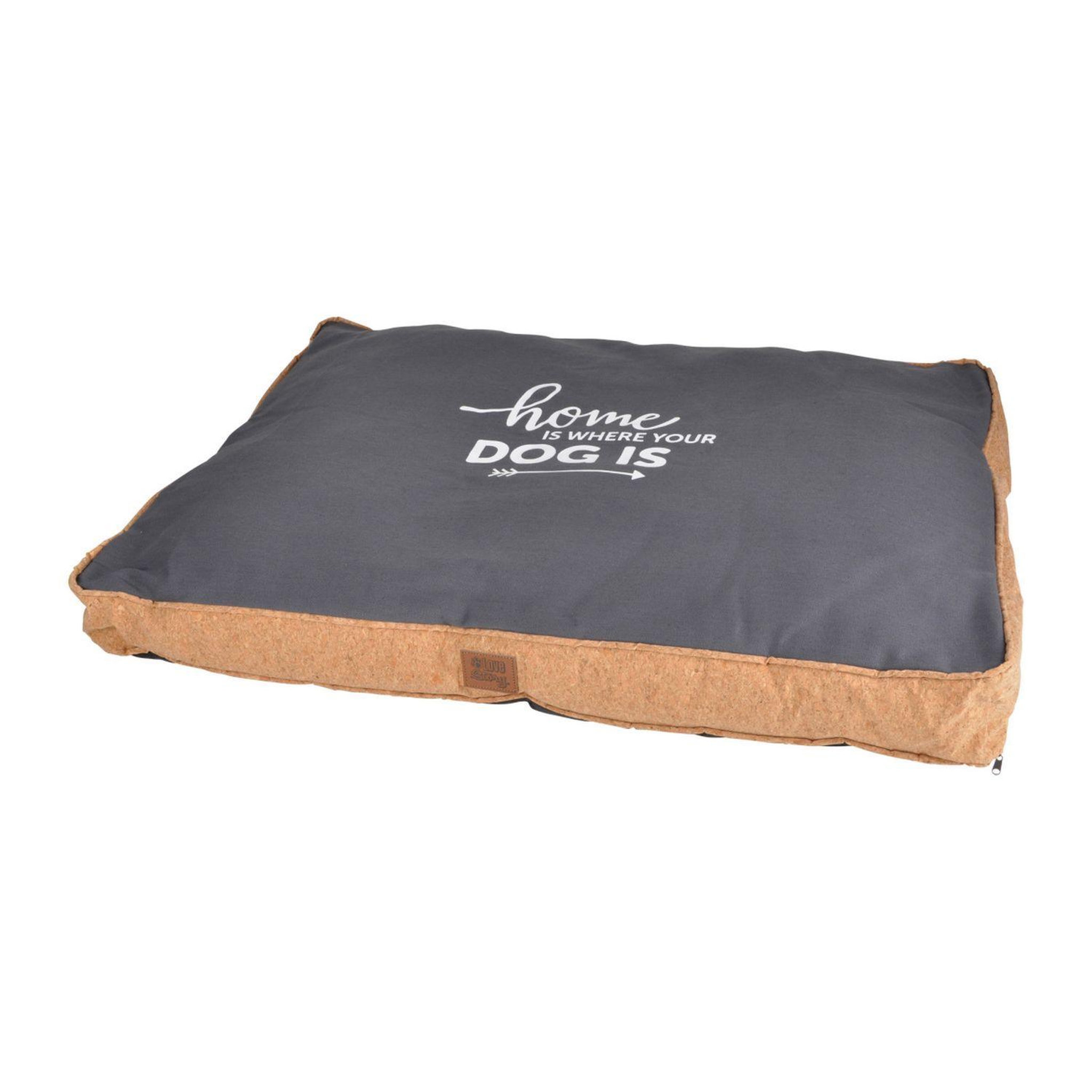 LOVE STORY Coussin rectangle en liège et polyester pour chien - long 90 cm
