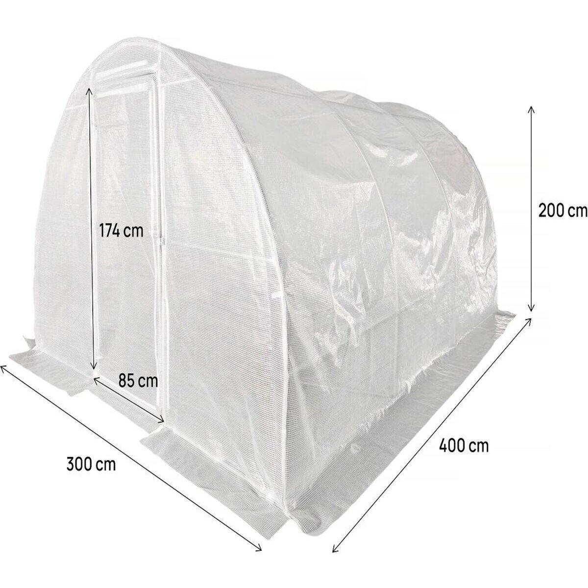 Habitat et Jardin Bâche pour serre tunnel de jardin  Mimosa  - 12 m² - 180g - Blanc