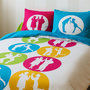 Voir la diapositive 1 : Home collection Parure housse de couette 100% coton scene de menage