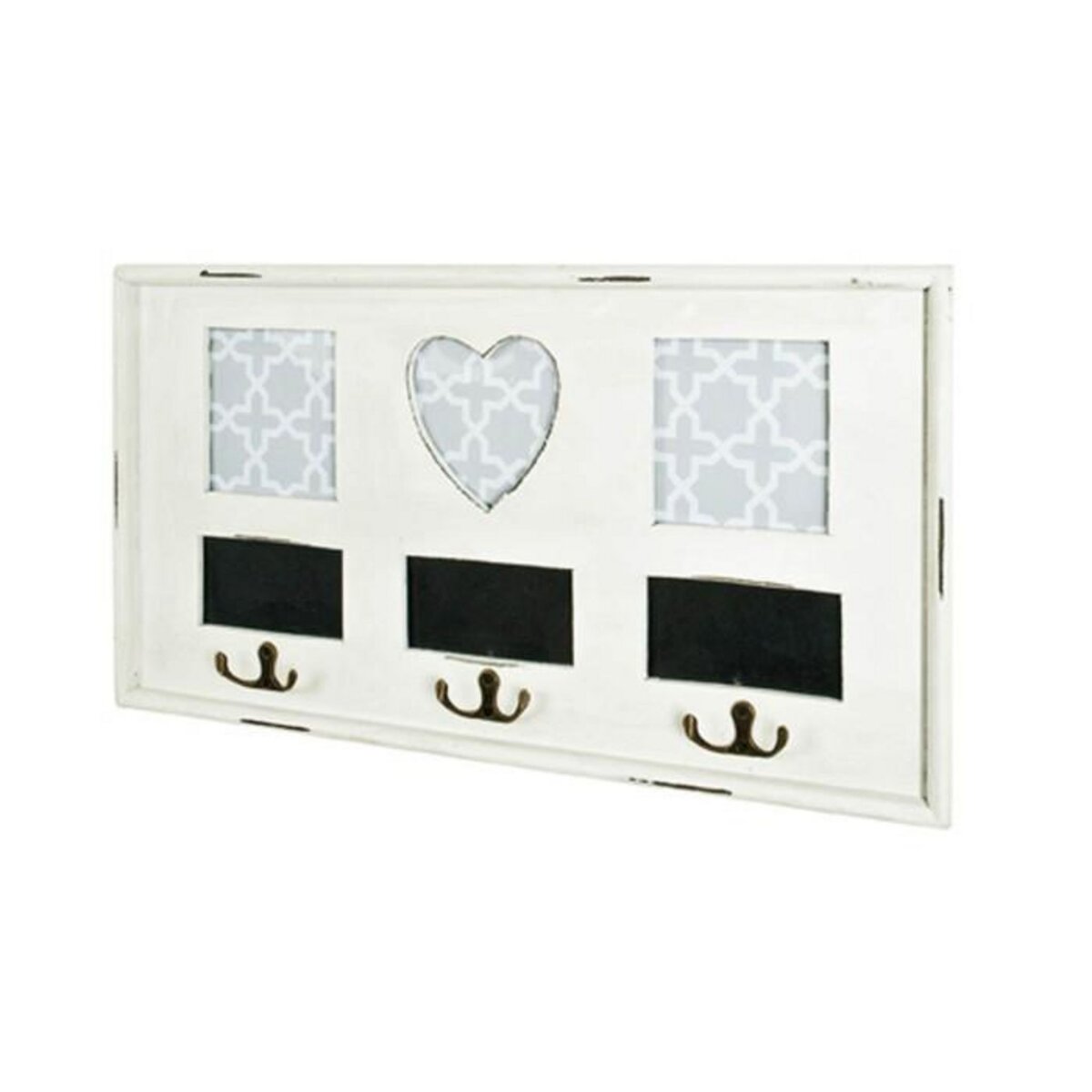 Paris Prix Patère Murale Vintage  Coeur  49cm Blanc