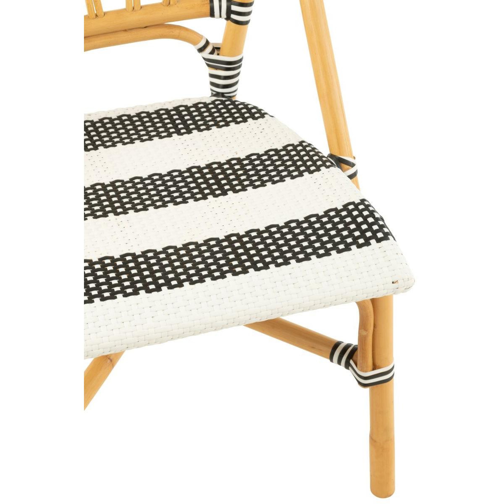Voir la diapositive 6 : J-LINE Chaise en rotin  danial  85cm noir