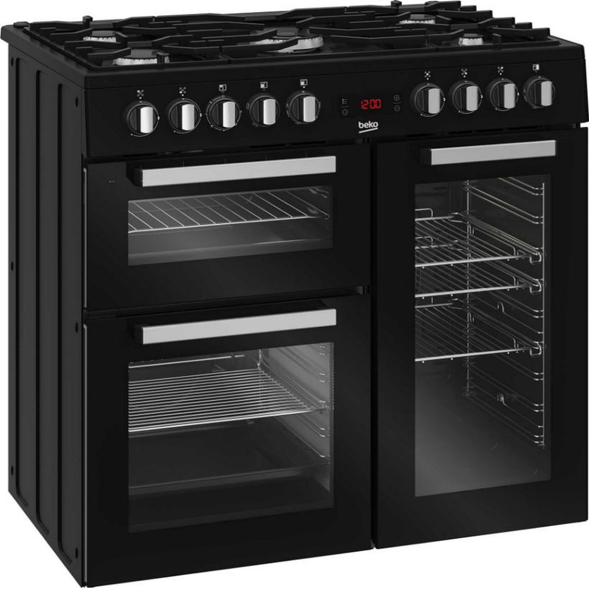 Voir la diapositive 3 : Beko Piano de cuisson 170l 5 feux noir - ps235315db