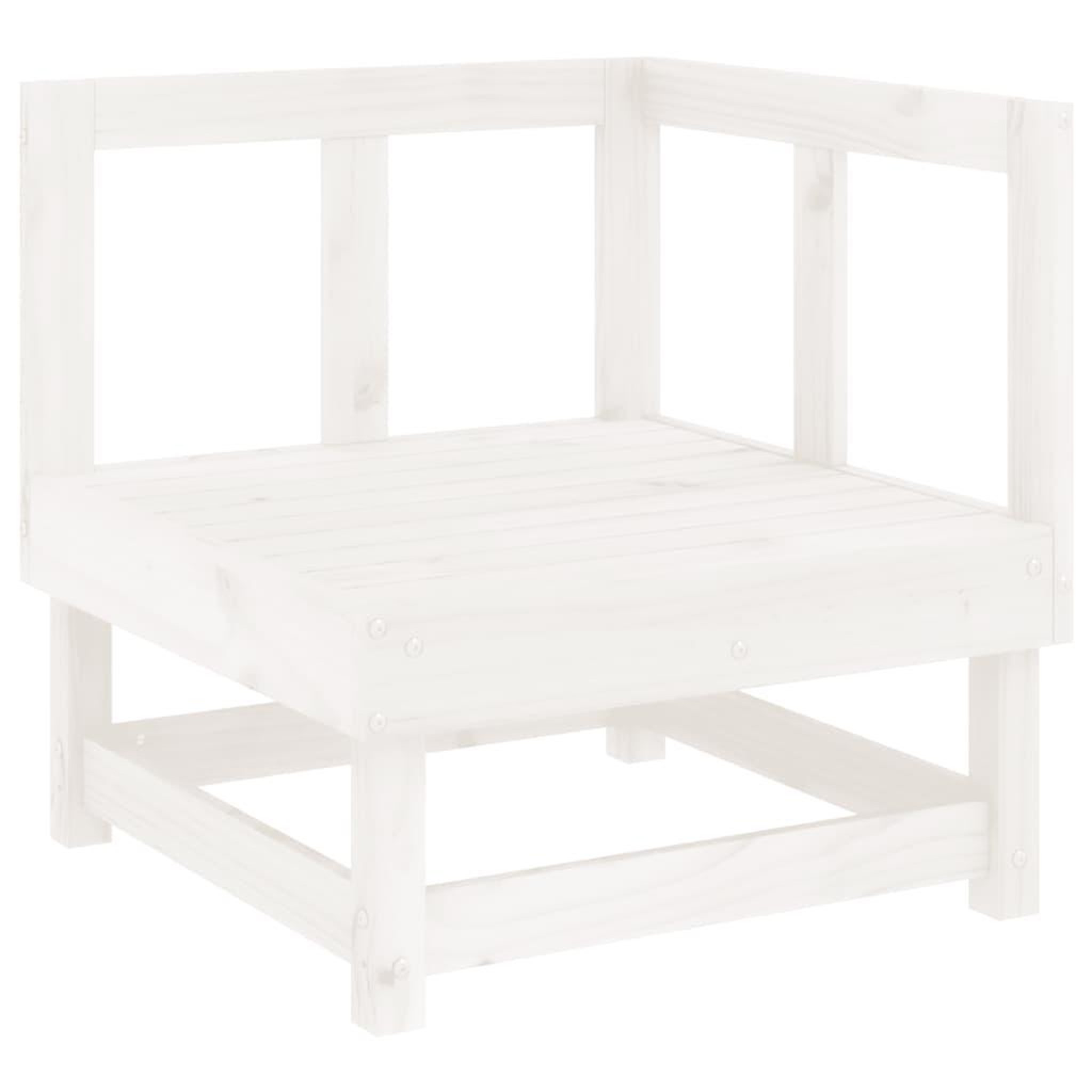 Voir la diapositive 3 : VIDAXL Canapes d'angle de jardin 2 pcs blanc bois de pin massif