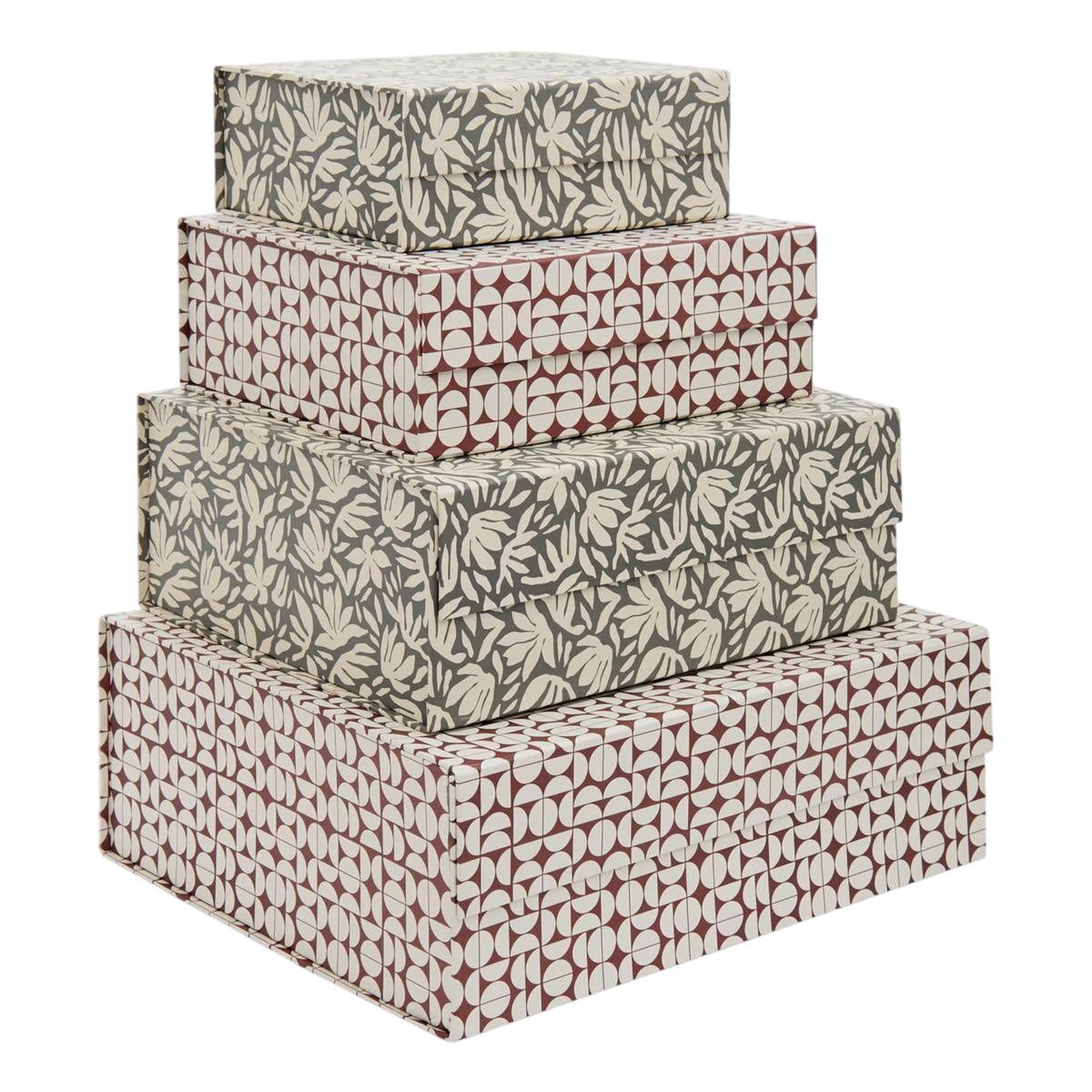FIVE Lot de 4 boîtes de rangement  floréa  40cm multicolore
