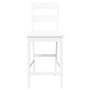 Voir la diapositive 5 : VIDAXL Tabourets de bar 2 pcs blanc bois massif d'hevea