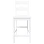 Voir la diapositive 5 : VIDAXL Tabourets de bar 2 pcs blanc bois massif d'hevea