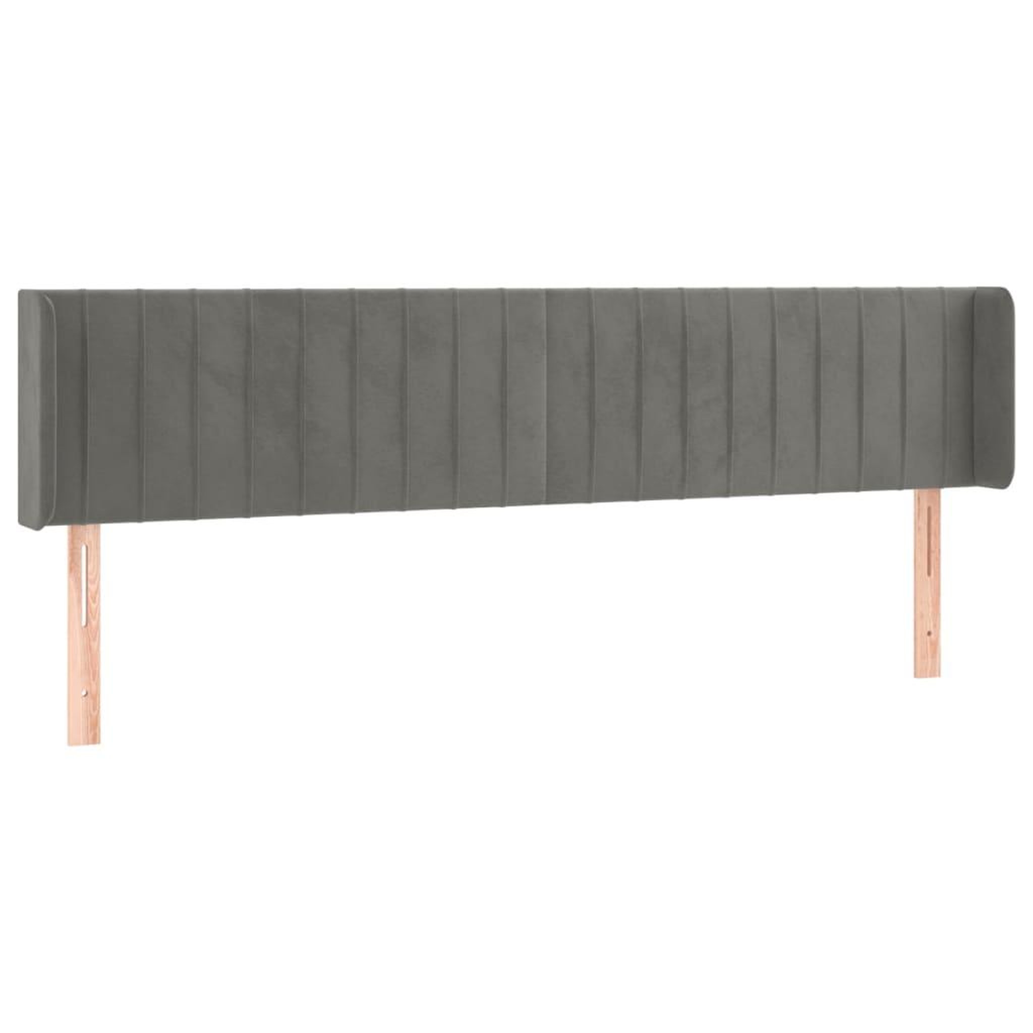 Voir la diapositive 3 : VIDAXL Tete de lit a LED Gris clair 163x16x78/88 cm Velours