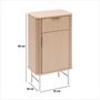 Voir la diapositive 5 : FIVE Meuble bas 1 porte et 1 tiroir effet bois clair LIORA - Beige