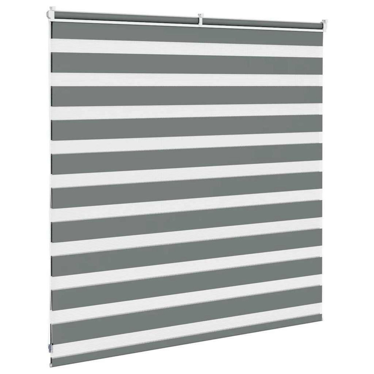 VIDAXL Store zebre gris fonce largeur du tissu 145,9 cm polyester