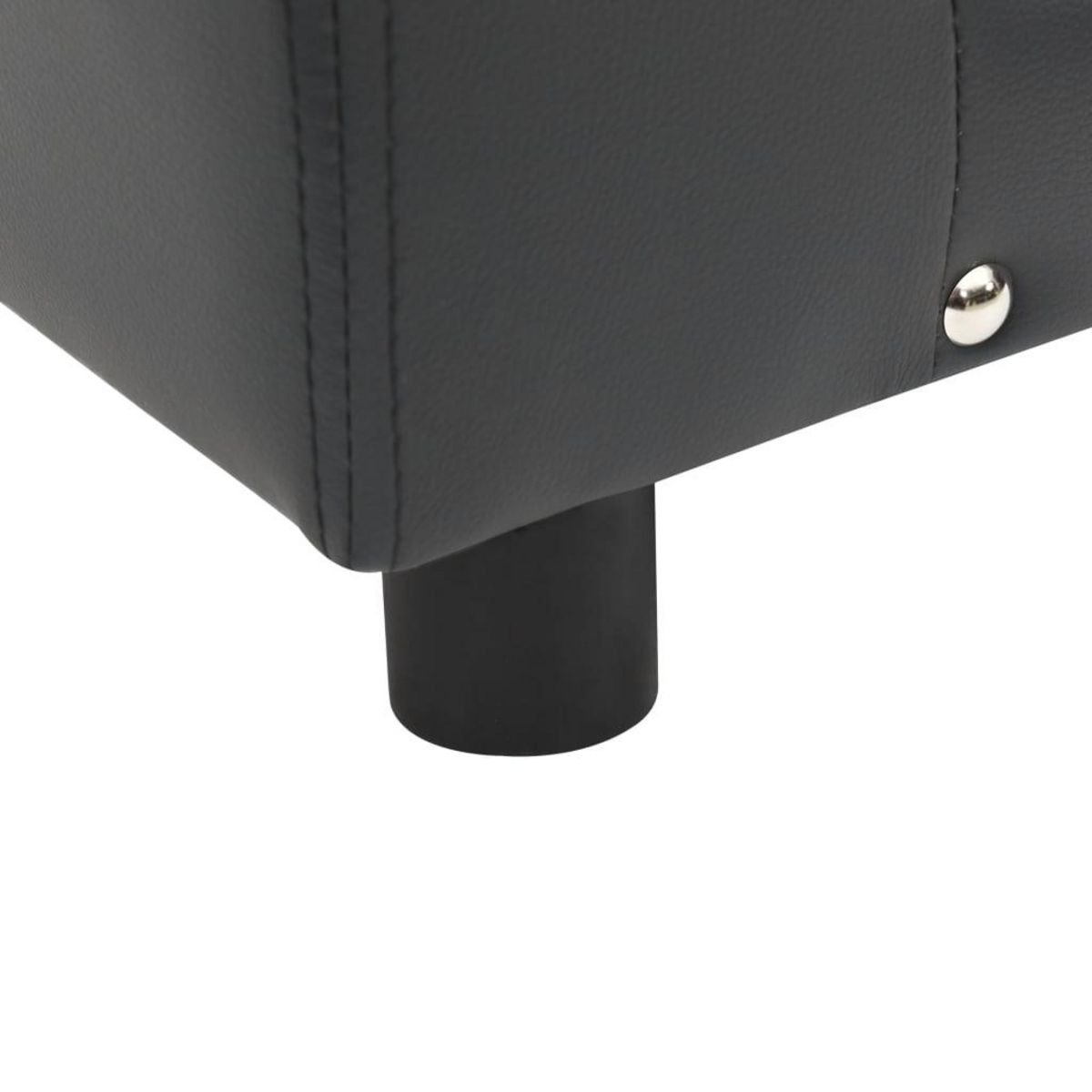 VIDAXL Canape pour chien Gris fonce 81x43x31 cm Peluche et similicuir