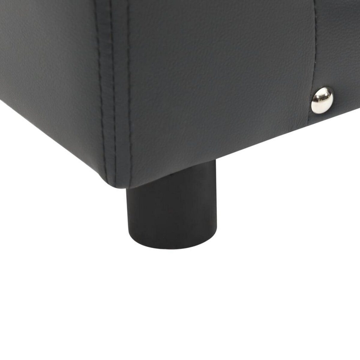 VIDAXL Canape pour chien Gris fonce 81x43x31 cm Peluche et similicuir