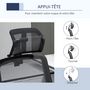 Voir la diapositive 6 : VINSETTO Vinsetto Fauteuil de bureau manager grand confort dossier ergonomique hauteur assise réglable appui-tête tissu maille noir