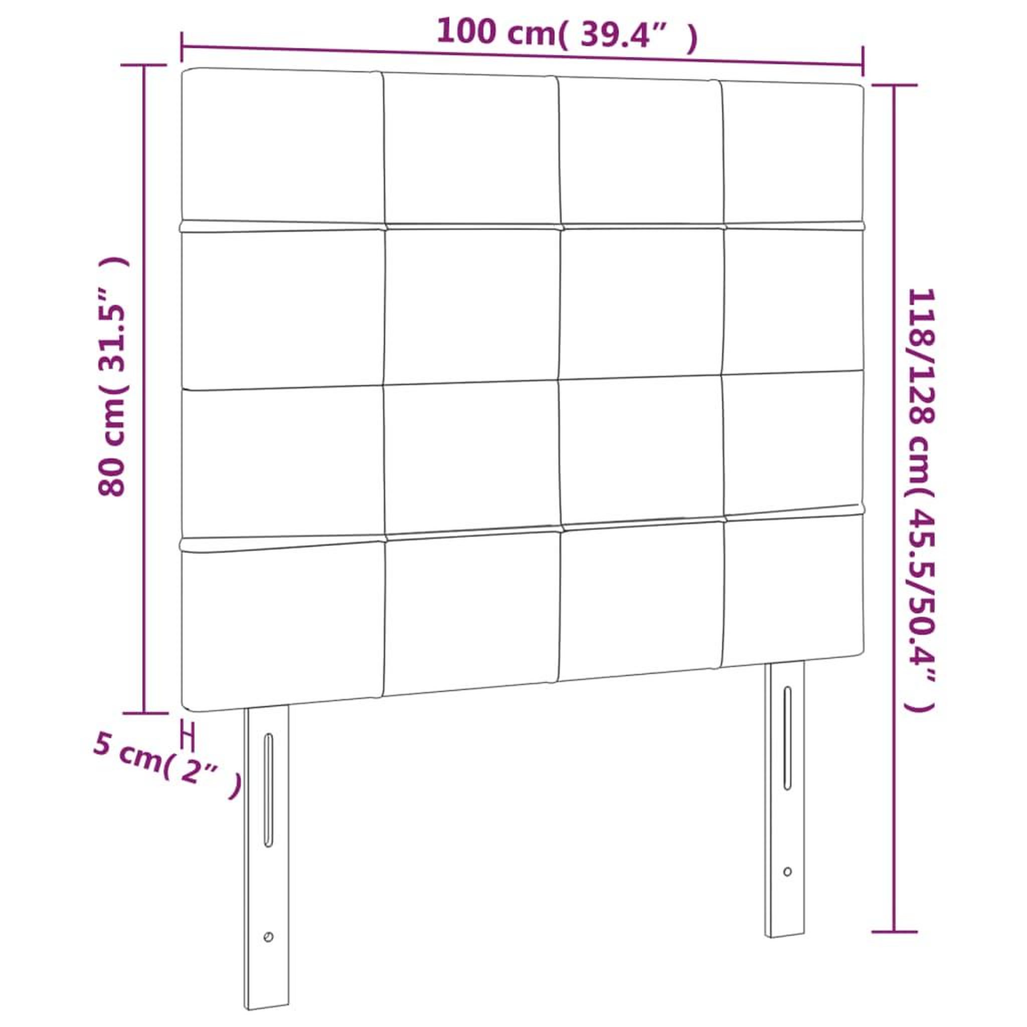 Voir la diapositive 6 : VIDAXL Tetes de lit 2 pcs Bleu fonce 100x5x78/88 cm Velours