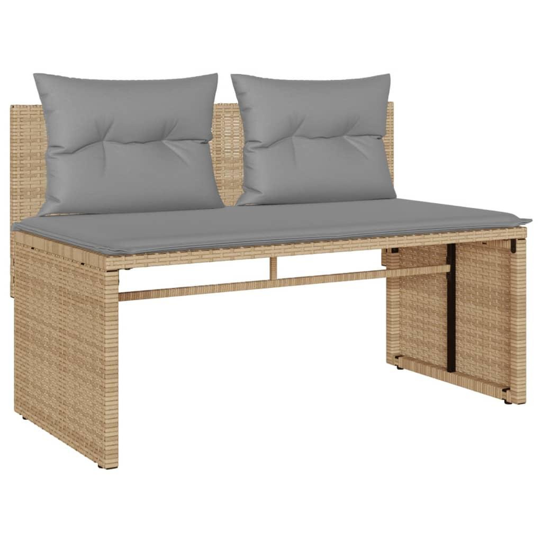 Voir la diapositive 4 : VIDAXL Salon de jardin avec coussins 4 pcs beige resine tressee