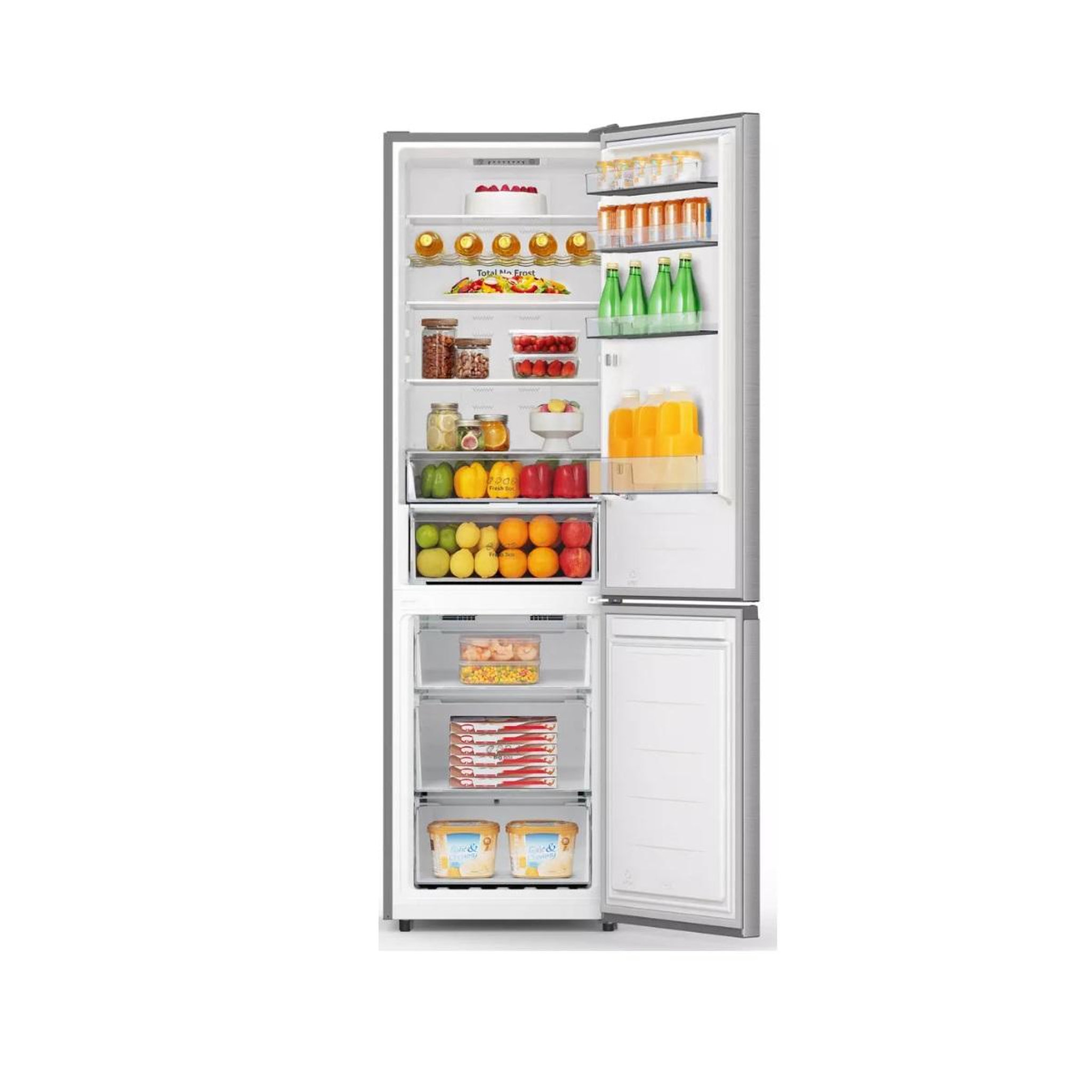 Voir la diapositive 3 : Hisense Réfrigérateur combiné 60cm 336l nofrost inox - rb440n4acc