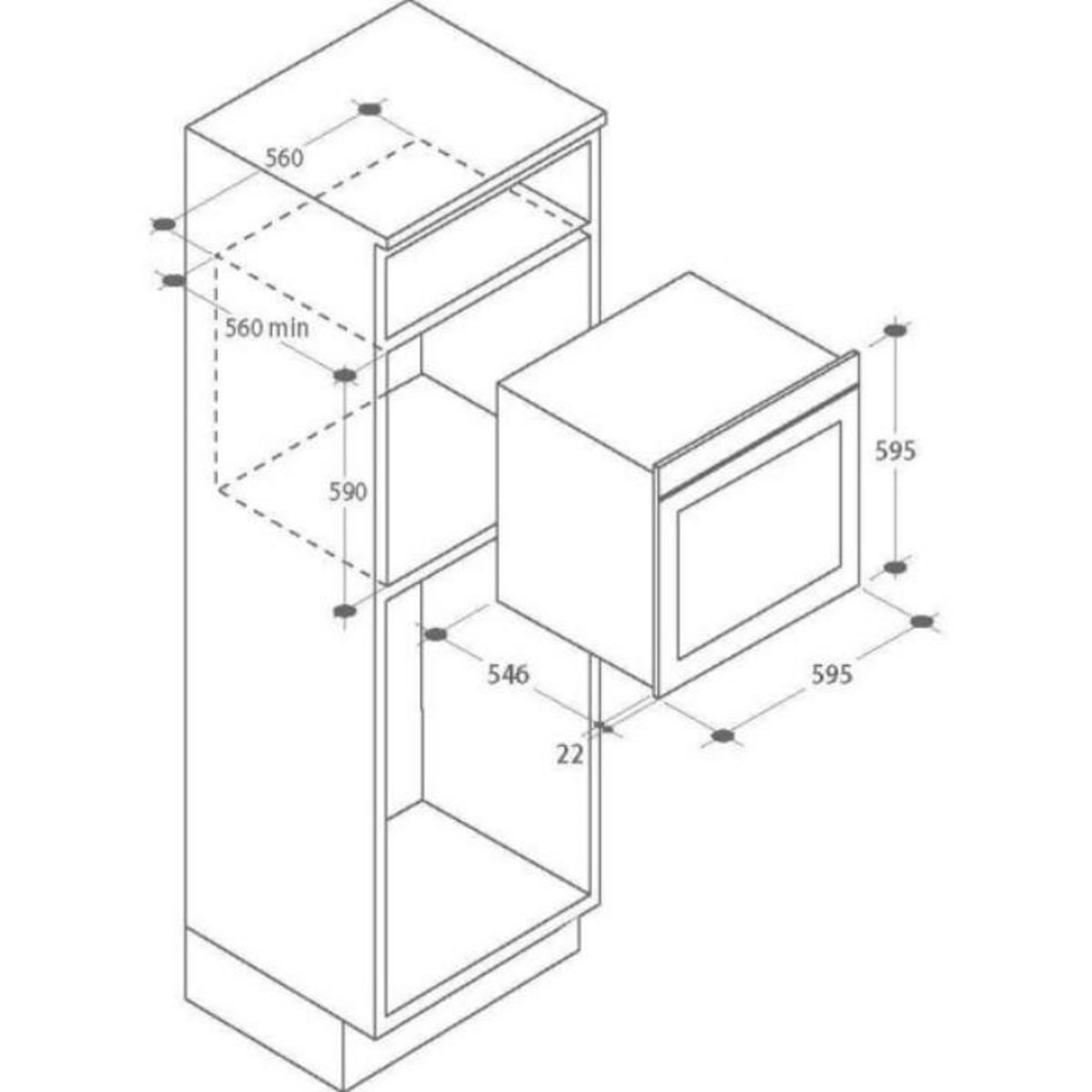 Candy Four intégrable multifonction 70l 60cm pyrolyse inox - fct686xwifi