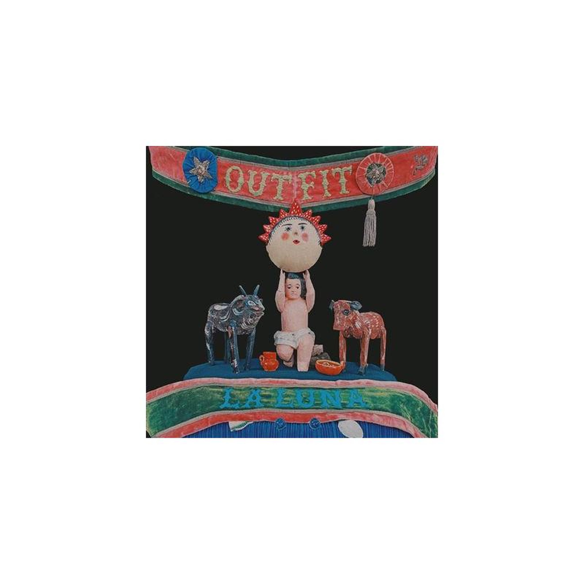 Sans marque scène figurine décorative la luna artisanale, avec pompons, animaux et base à motifs