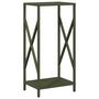 Voir la diapositive 2 : VIDAXL Portant de bois chauffage vert olive 34x25x70 cm