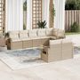 Voir la diapositive 1 : VIDAXL Salon de jardin avec coussins 8 pcs beige resine tressee