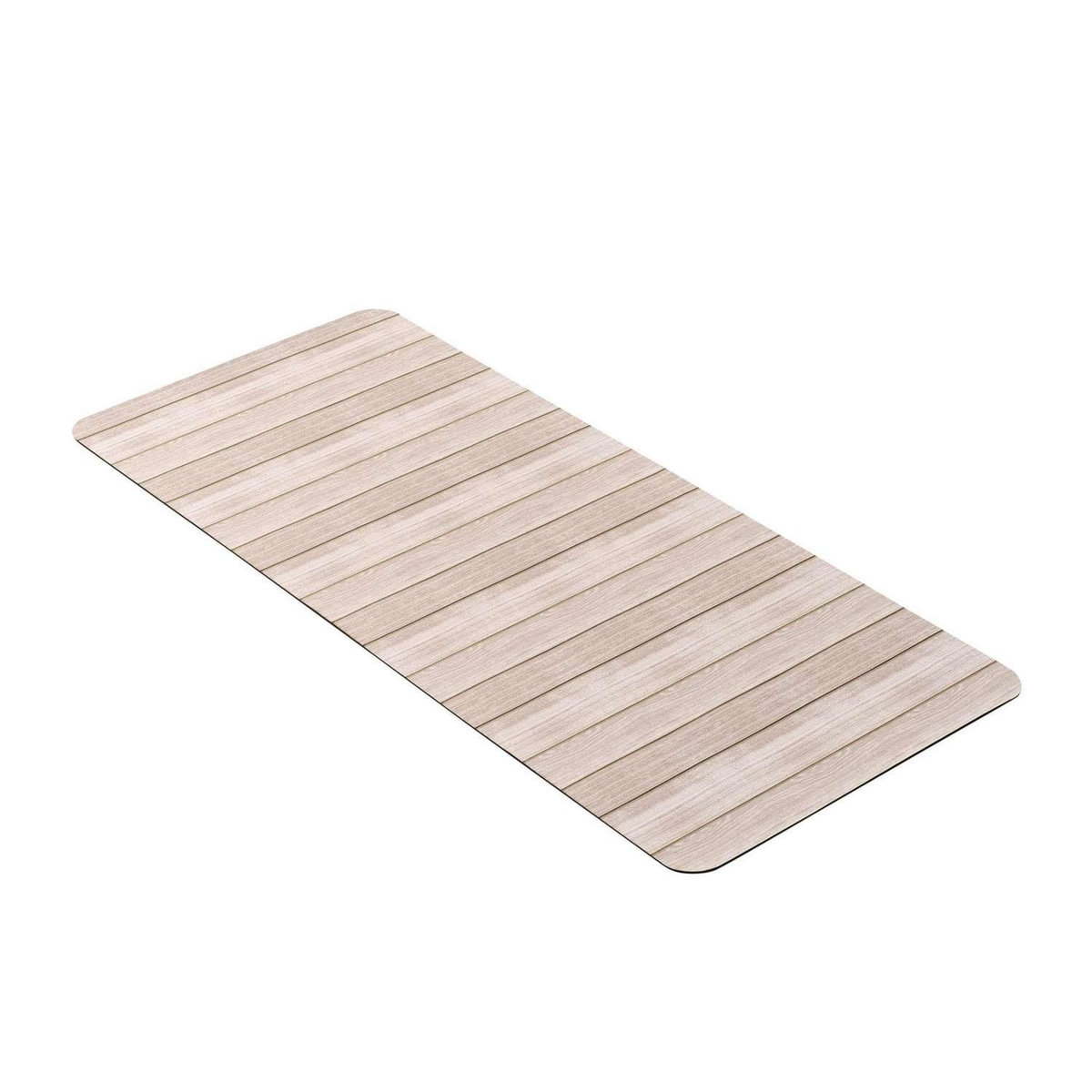 Douceur d'Intérieur Tapis de bain ultra absorbant effet bois - 50 x 120 cm