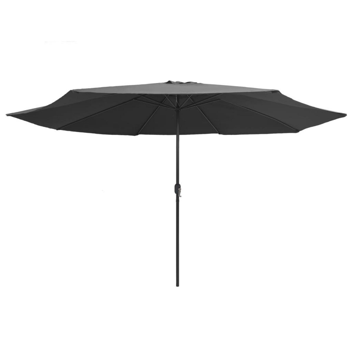 VIDAXL Parasol de jardin avec mat en metal 390 cm anthracite