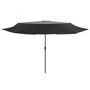 Voir la diapositive 2 : VIDAXL Parasol de jardin avec mat en metal 390 cm anthracite