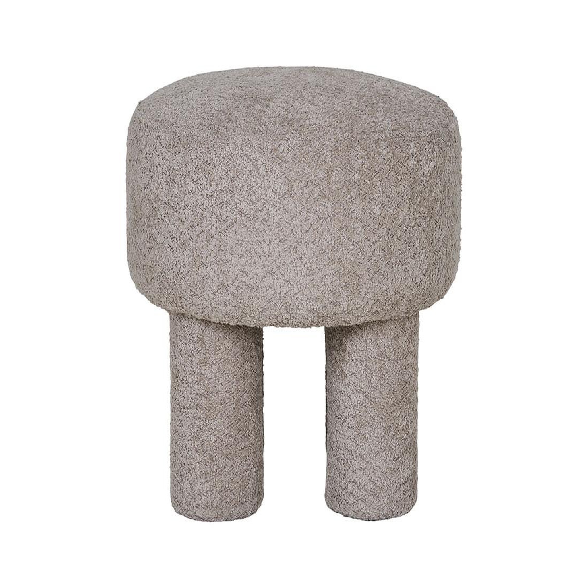 Voir la diapositive 1 : BEST MOBILIER Minna - pouf - en tissu bouclette