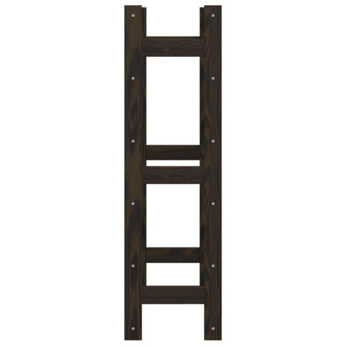 VIDAXL Casier à bouteilles pour 30 bouteilles noir bois pin solide