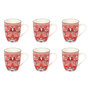 Voir la diapositive 1 : Paris Prix Lot de 6 Mugs en Porcelaine  Jaipur  30cl Rouge