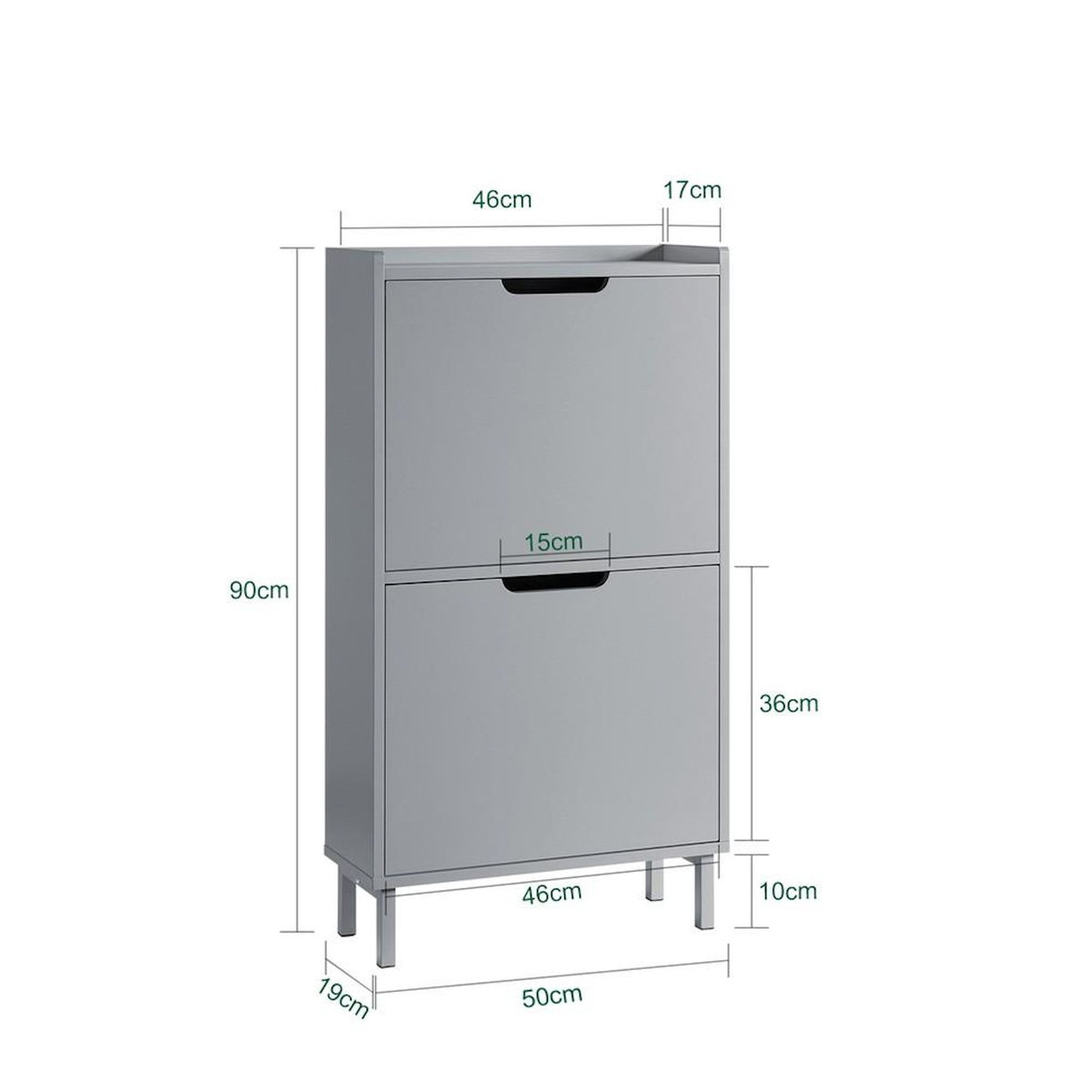 SOBUY SoBuy - Meuble À Chaussures 2 portes - Minimaliste - FSR151