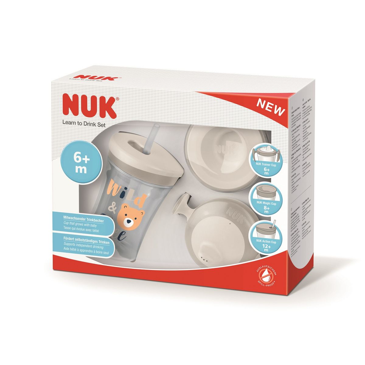 NUK Set d'apprentissage Evolution Cup - 1 tasse et 2 embouts