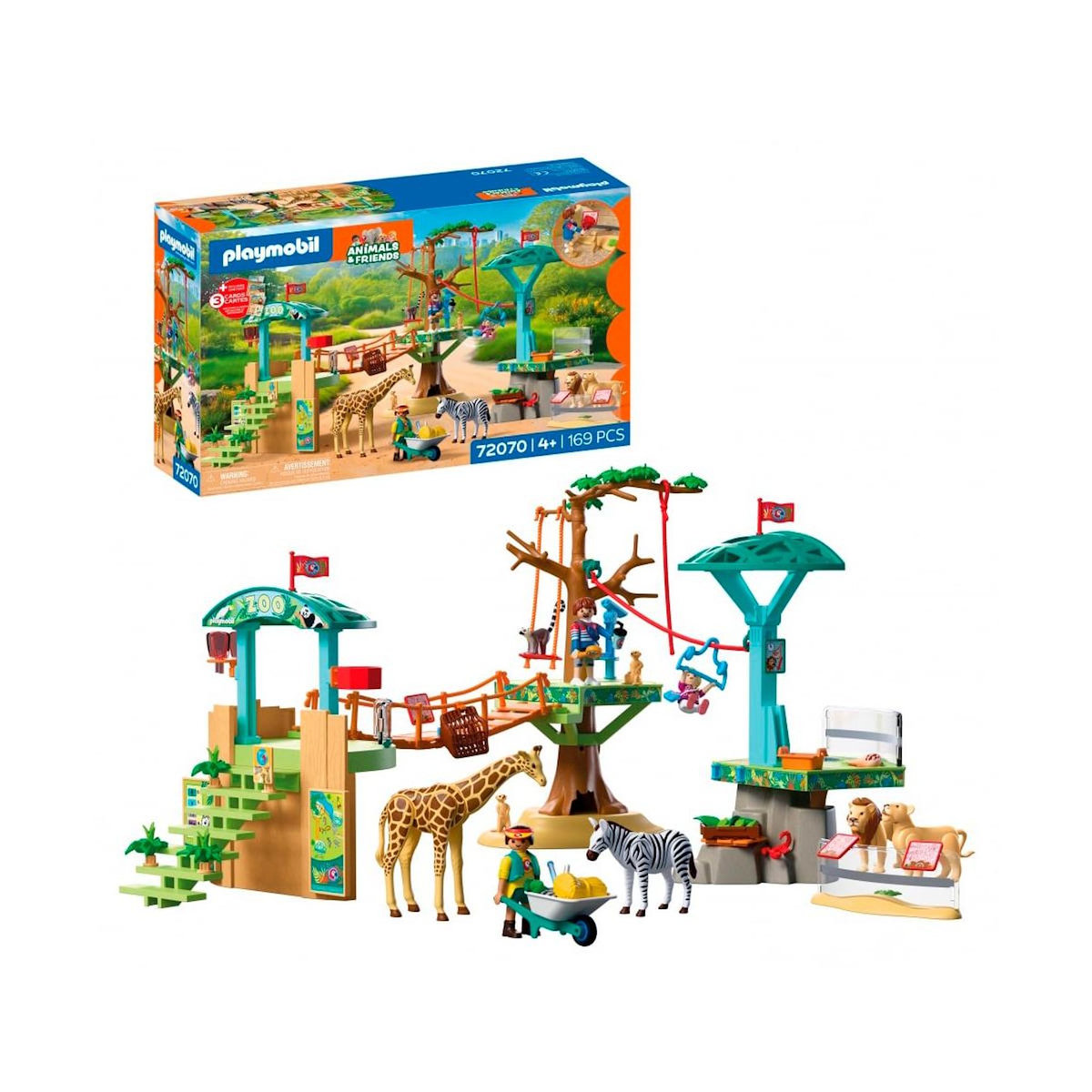 PLAYMOBIL 72070 Zoo : Parc aventure au milieu des animaux sauvages