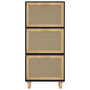 Voir la diapositive 5 : VIDAXL Armoire a chaussures Noir 52x25x115 cm Bois d'ingenierie/rotin