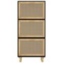 Voir la diapositive 5 : VIDAXL Armoire a chaussures Noir 52x25x115 cm Bois d'ingenierie/rotin