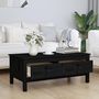 Voir la diapositive 3 : VIDAXL Table basse Noir 100x50x40 cm Bois massif de pin