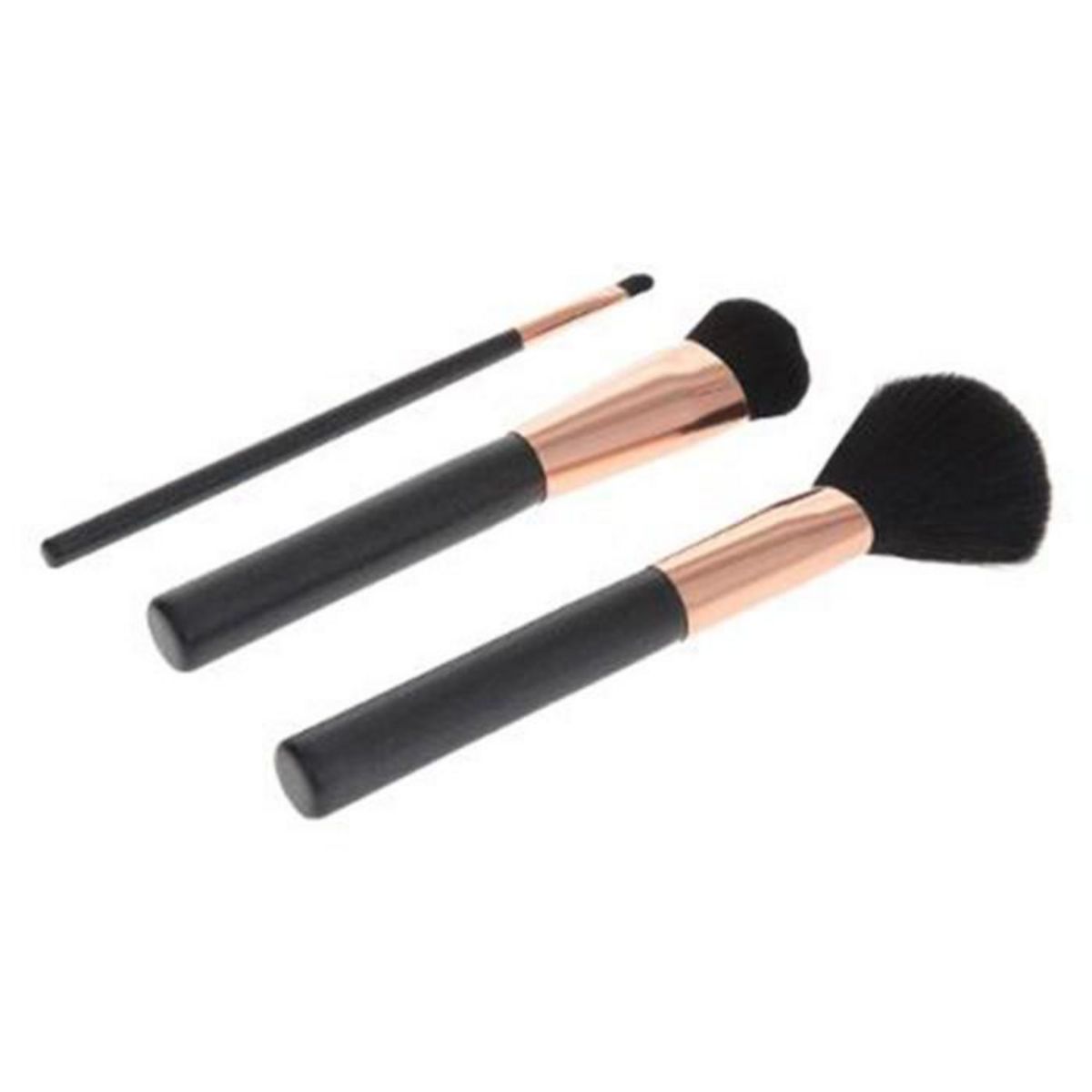 Body beauty Lot de 3 Pinceaux à Maquillage  Make Up  18cm Noir