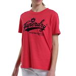 SUPERDRY T shirt  Femme Superdry Vintage Script. Coloris disponibles : Rouge