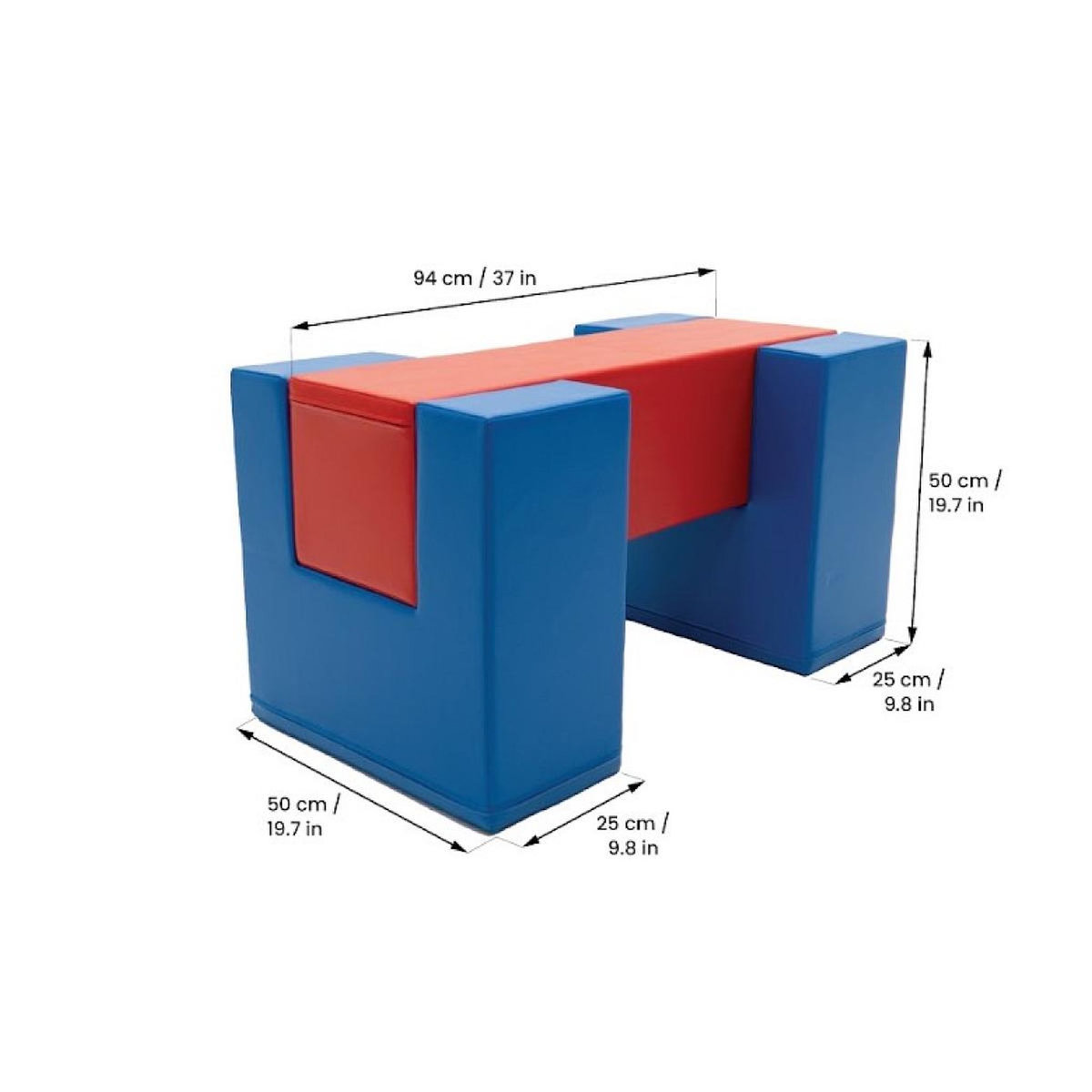 IGLU Pont d'équilibre en mousse bleu/rouge