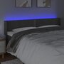 Voir la diapositive 4 : VIDAXL Tete de lit a LED Gris fonce 183x16x78/88 cm Velours