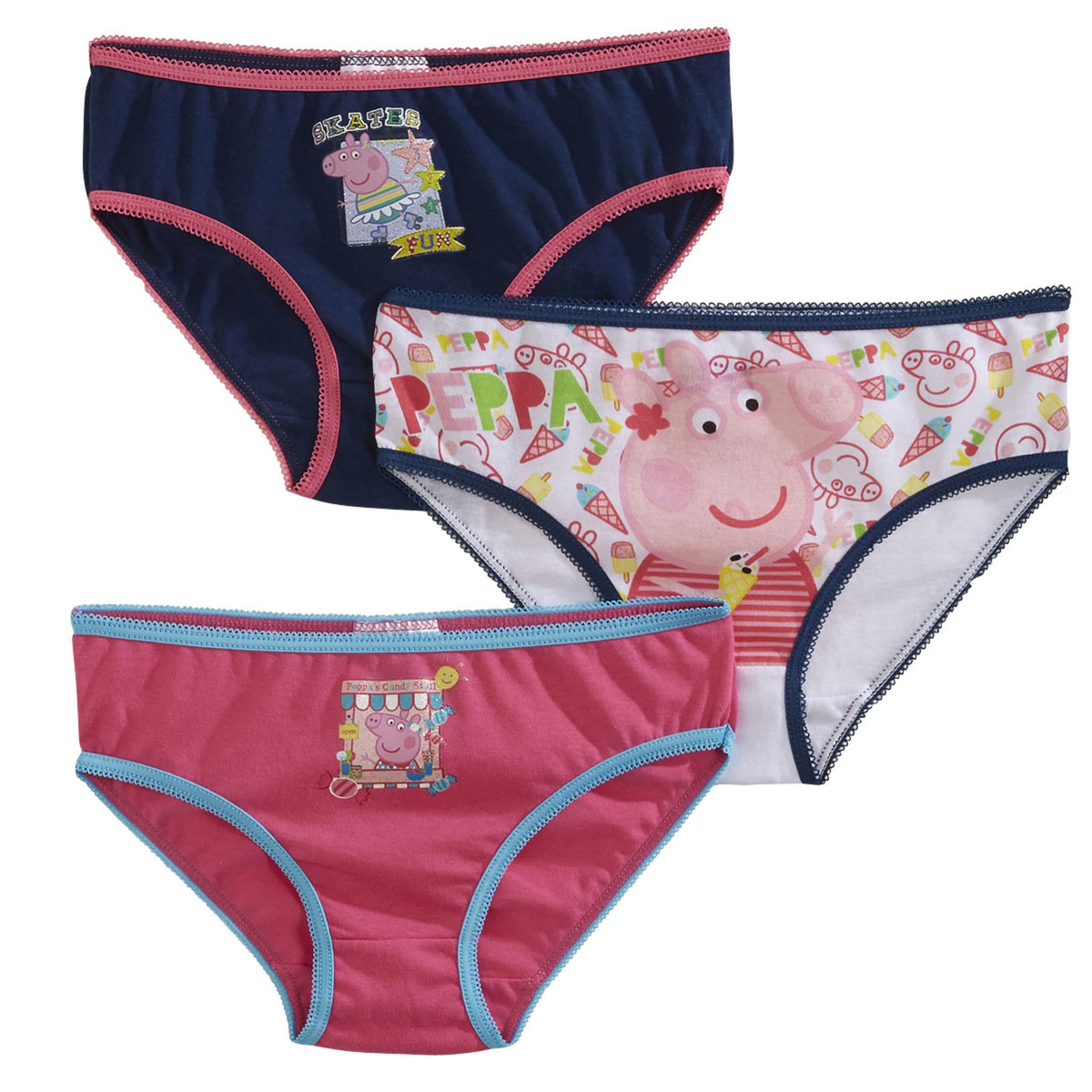Culottes Peppa Pig - Lot De 5 - 100% Coton - Fille - Sous-vêtements Enfant