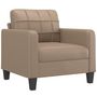 Voir la diapositive 2 : VIDAXL Fauteuil Cappuccino 60 cm Similicuir